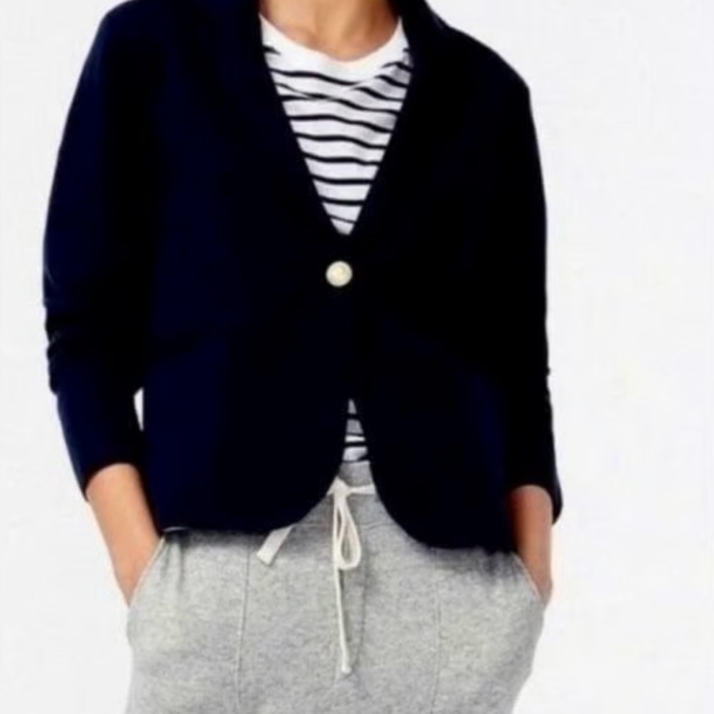 J Crew Camille Black Sweater Blazer